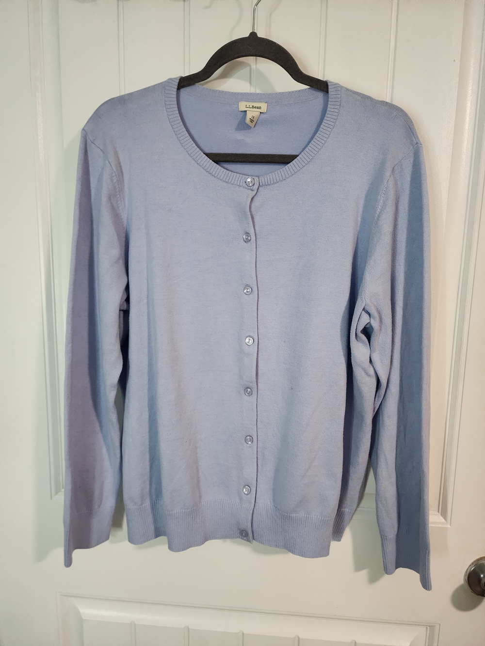 L.L. Bean Women's Pale Blue Button-Up Cardigan